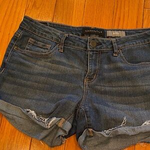 Aeropostale Dark Blue Denim Shorts